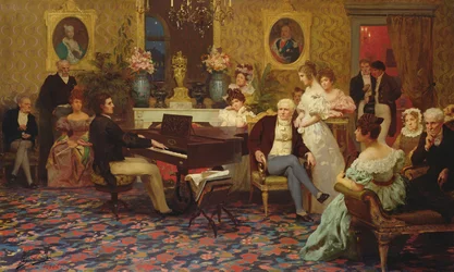 Chopin spelar piano i furst Radziwiłłs salong, 1887